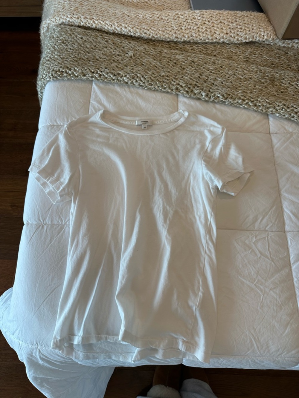 Agolde women’s white short sleeve tee